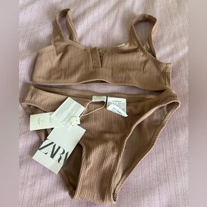 NWT Zara kids size 11-12 beige bikini